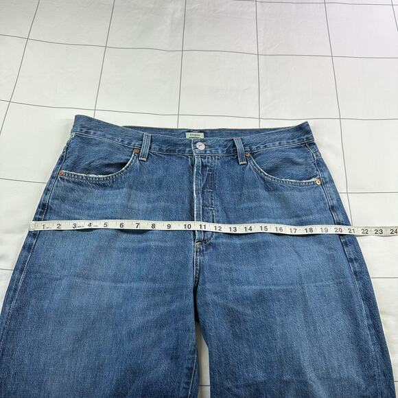 Citizens of Humanity Jeans Womens 31 Blue Flavie Trouser Button Fly Distressed - Picture 12 of 16